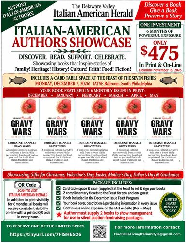 Taste of the Feast of the Seven Fishes Author/Artist Signup poster