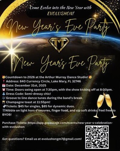 Ultimate New Year Bash with Evolushon / Evolve into the New Year with Love poster