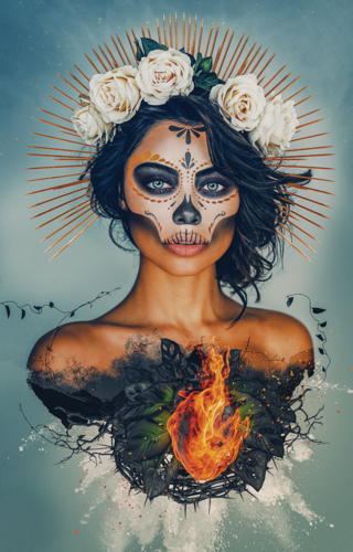 Noche de Muertos: Art, Wine & Bites in Old Town Orange poster