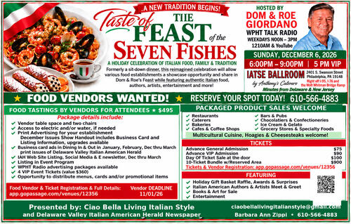 Taste of the Feast of the Seven Fishes Vendor Signup (Food and Non-Food Vendors) poster