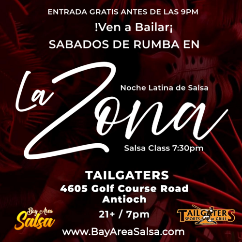 La Zona Saturdays at Tailgaters in Antioch poster